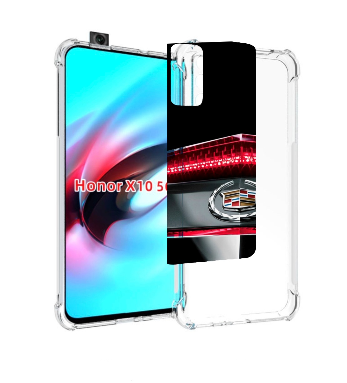 

Чехол MyPads cadillac-1 мусжкой для Honor X10, Прозрачный, Tocco
