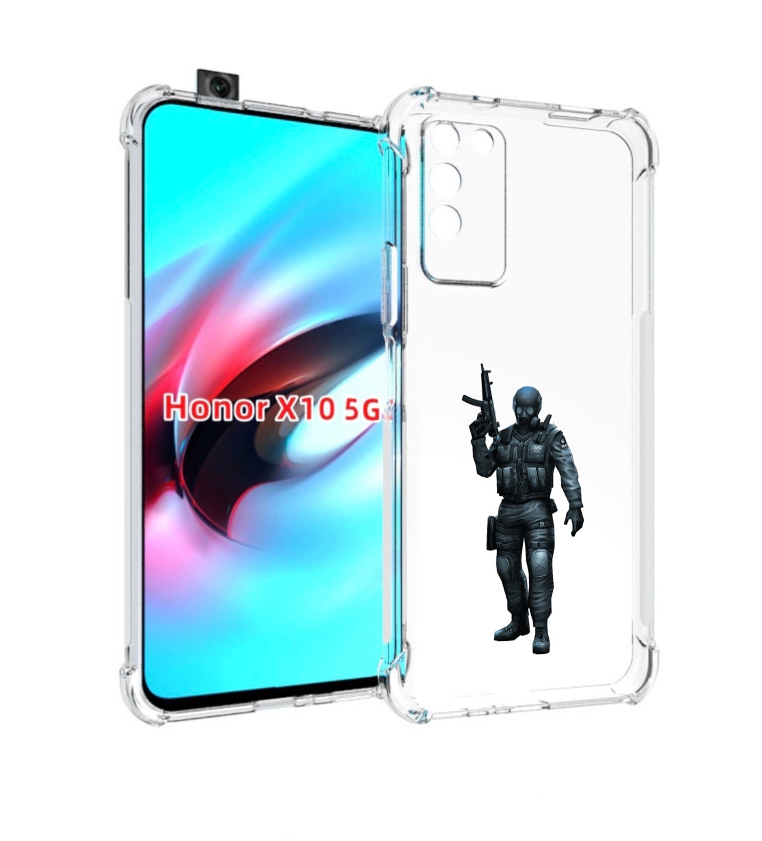 

Чехол MyPads crossfire для Honor X10, Прозрачный, Tocco