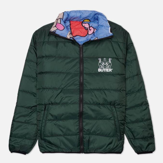 Мужской пуховик Butter Goods Jun Reversible Puffer зелёный, Размер S