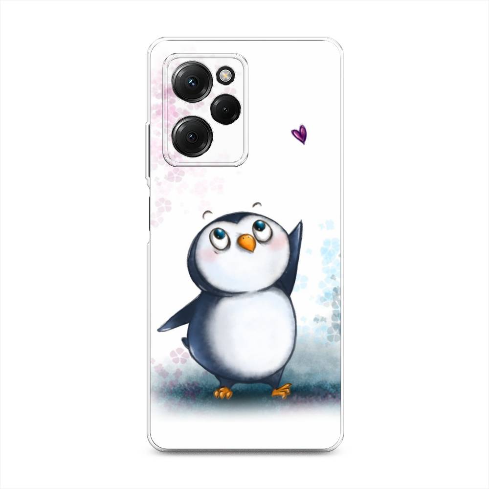 

Чехол Awog на Poco X5 Pro 5G "Пингвин и сердечко", Белый, 318050-1