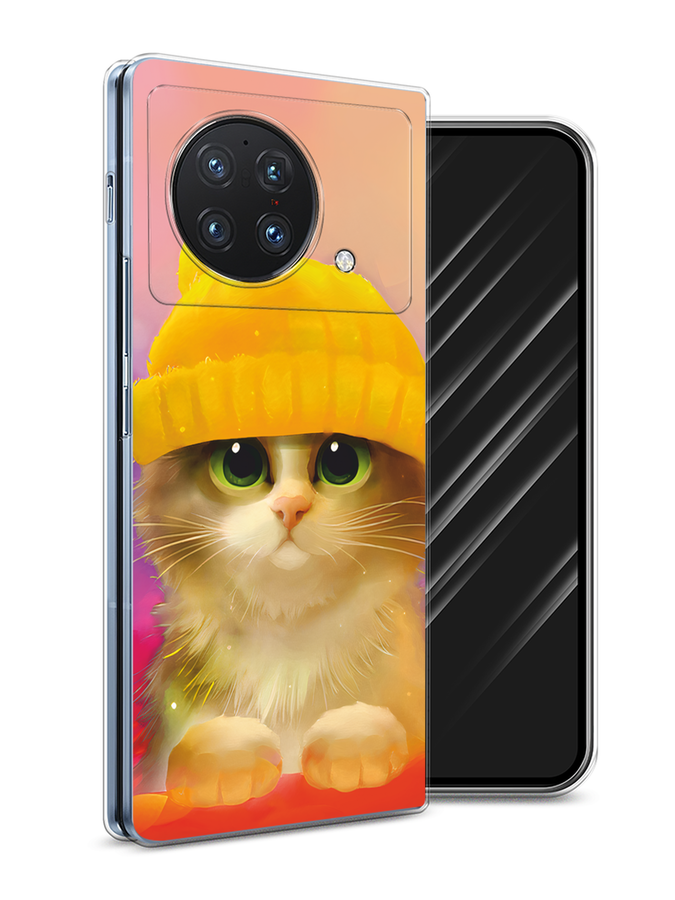 

Чехол Awog на Vivo X Fold "Котенок в желтой шапке", Разноцветный, 266750-2
