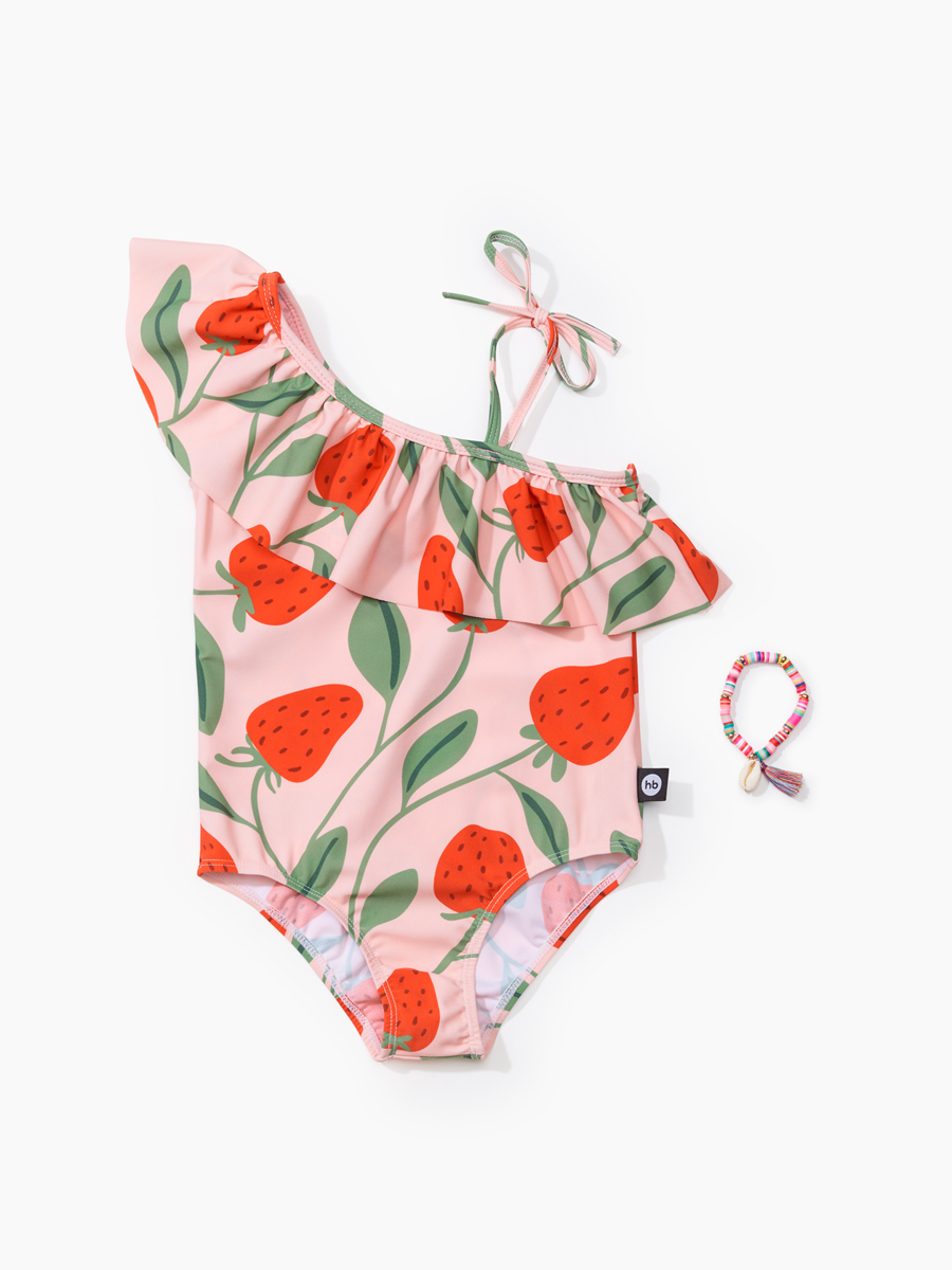 

Купальник слитный детский Happy Baby 50665, розовый; красный, 104, 50665