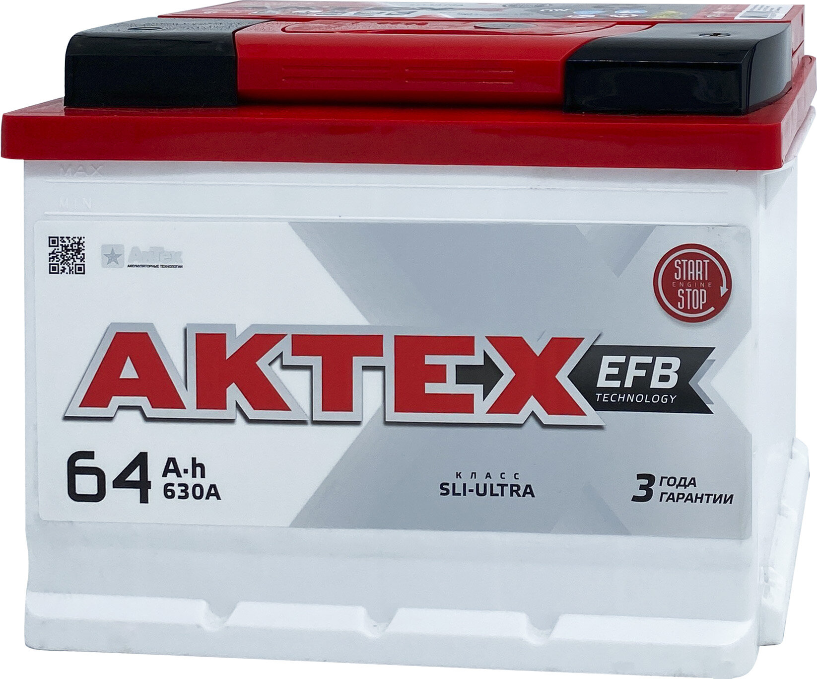 Аккумулятор AKTEX EFB 64 Ач 630 А обратная полярность