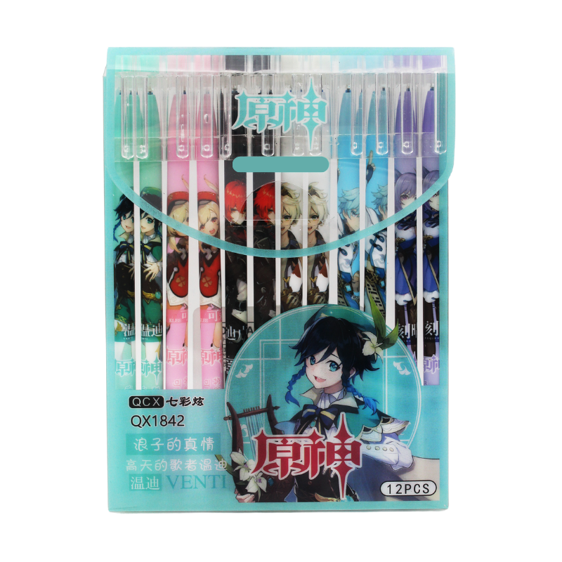 Гелевые ручки Пиши стирай Аниме Геншин импакт CANBI 334455 набор из 12 шт