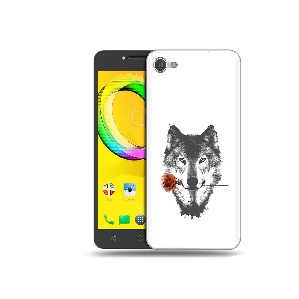 

Чехол MyPads Tocco для Alcatel A5 волк с розой (PT67387.664.270), Прозрачный, Tocco