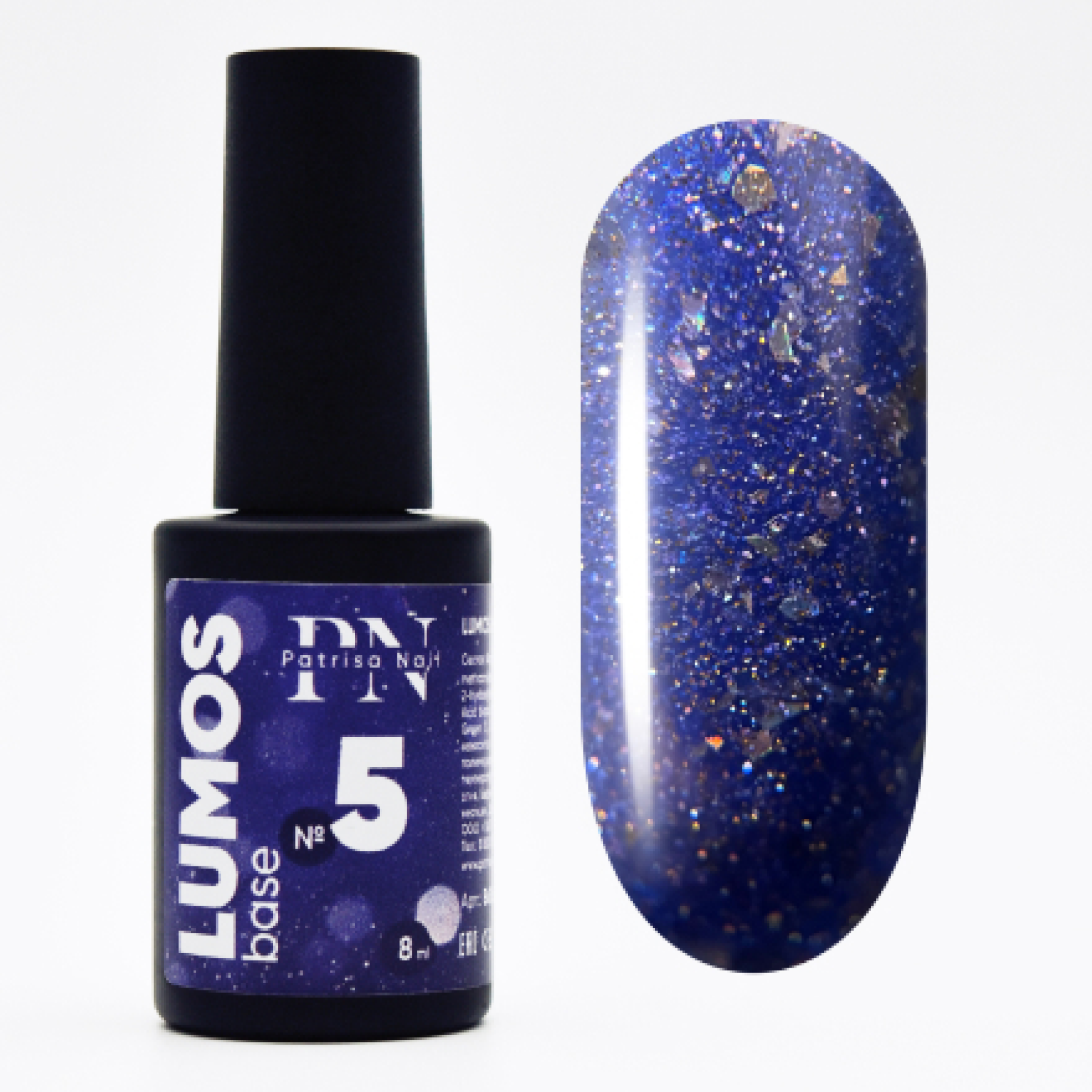 

База Patrisa Nail светоотражающая цветная Lumos Base №5 8 мл