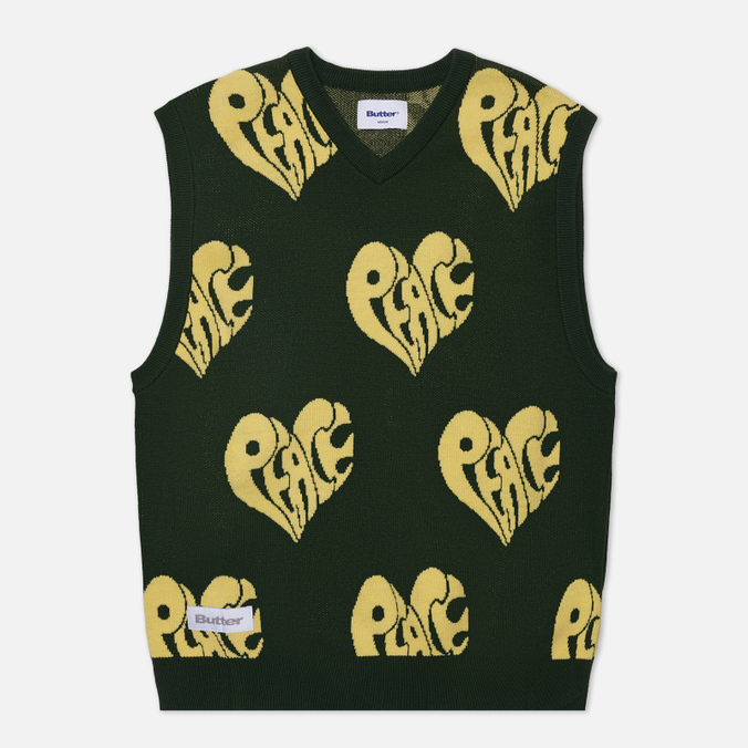 

Мужской жилет Butter Goods Peace Knit зелёный, Размер S, Зеленый, Peace Knit