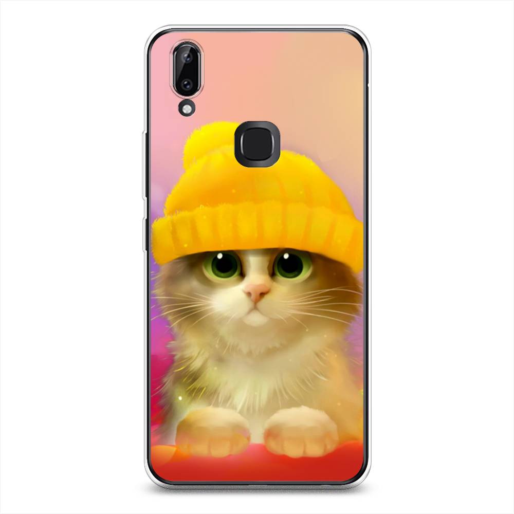 фото Силиконовый чехол "котенок в желтой шапке" на vivo y85 awog