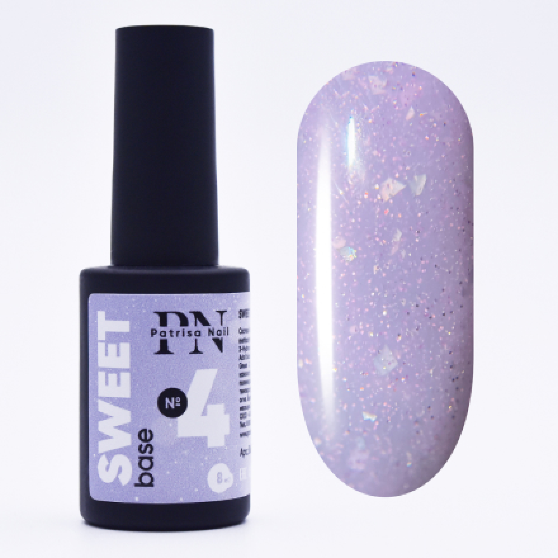 

База Patrisa Nail светоотражающая цветная SWEET Base №4 8 мл