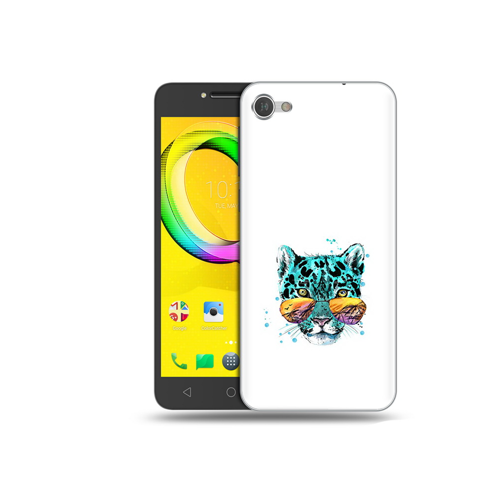 

Чехол MyPads Tocco для Alcatel A5 голубой лео (PT67387.664.294), Прозрачный, Tocco