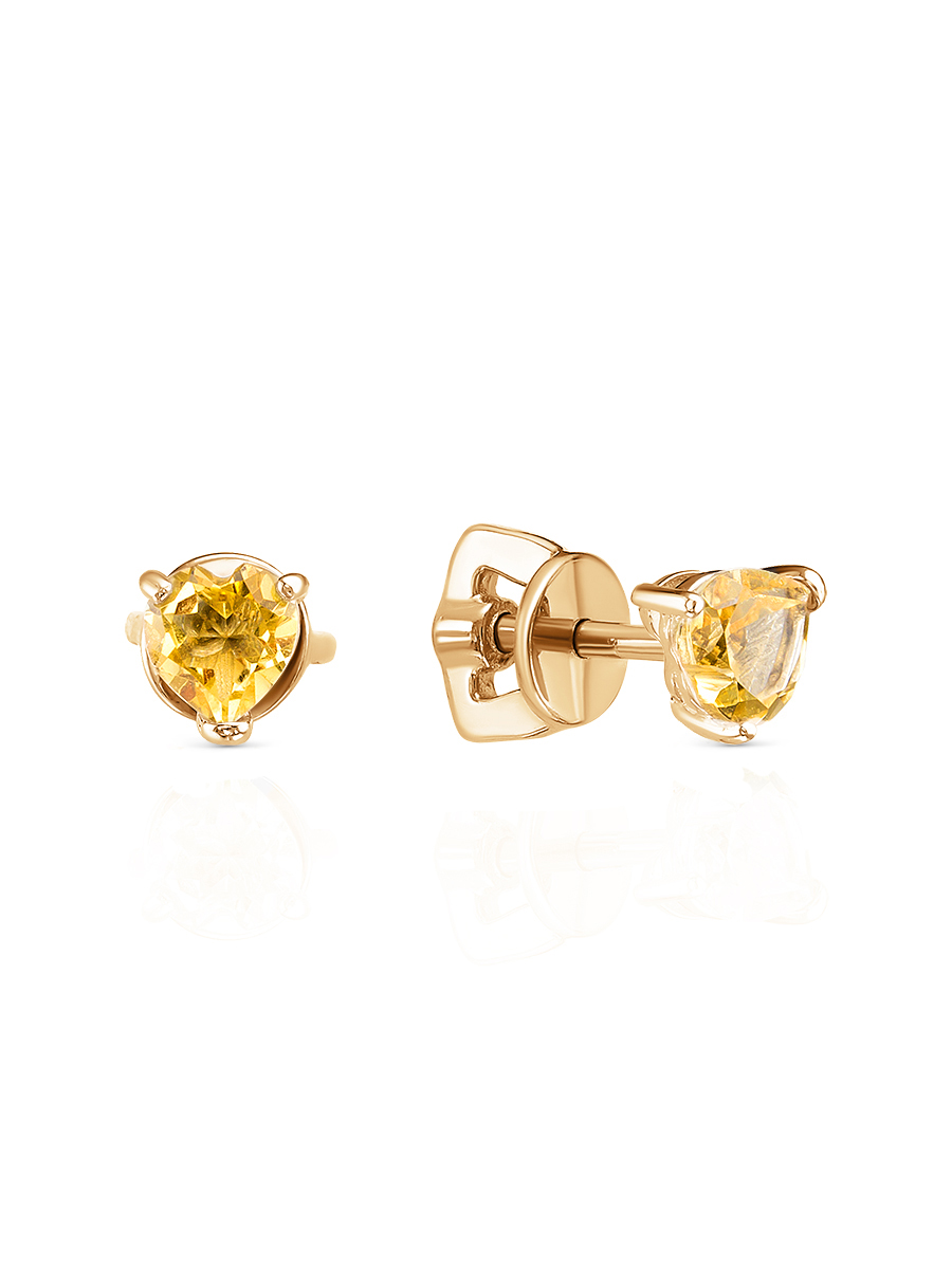

Серьги-пусеты из серебра с цитрином SamoroDki Jewelry 2-04-008-34зП, 2-04-008-34зП