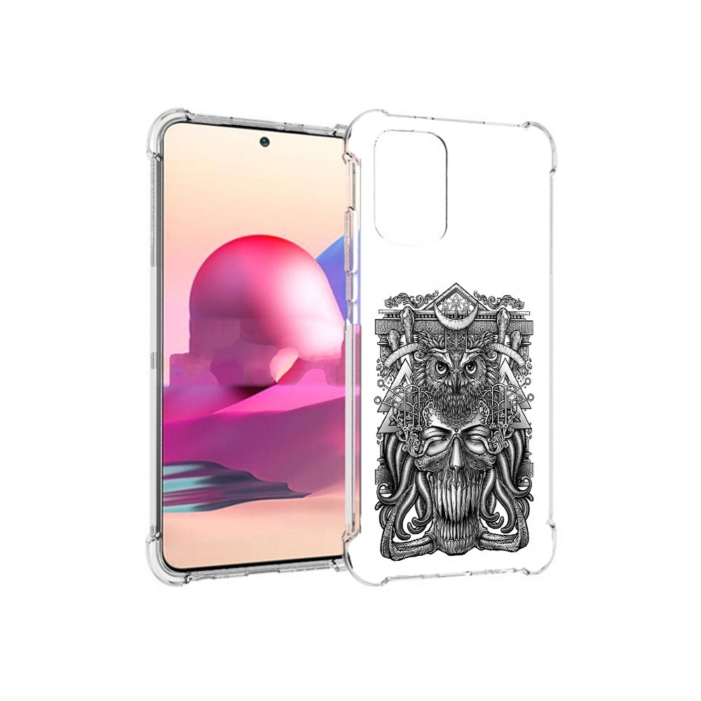 

Чехол MyPads Tocco для Xiaomi Redmi Note 10S зубастая сова (PT158704.257.369), Прозрачный, Tocco