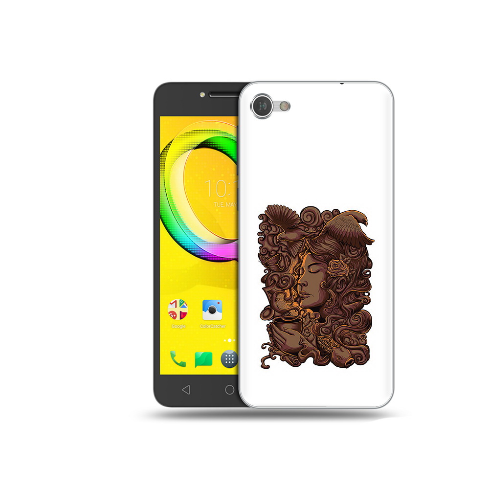 

Чехол MyPads Tocco для Alcatel A5 девушка с длинными волосами абстракция (PT67387.664.312), Прозрачный, Tocco