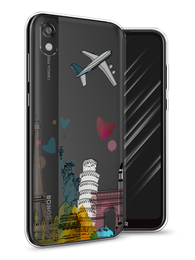 

Чехол Awog на Huawei Y5 2019 "Самолет путешествий", Желтый, 69050-10