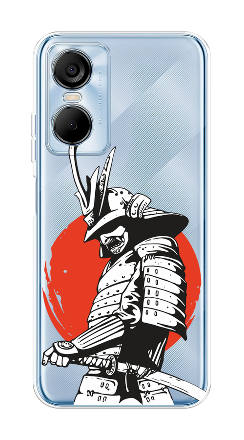 

Чехол на Tecno Pop 6 Pro "Самурай с катаной", Черный;красный;белый, 302750-1