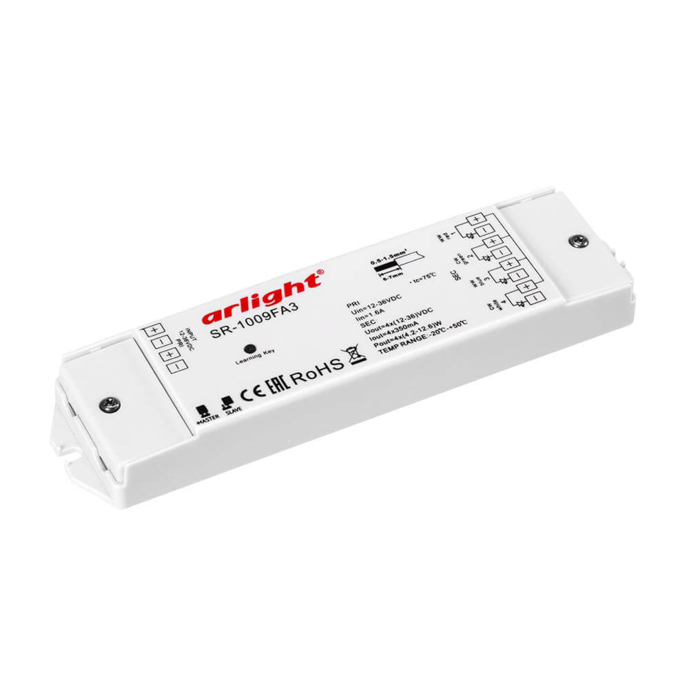 

Контроллер тока Arlight 014745 SR-1009FA3 (12-36V, 4x350mA), 014745