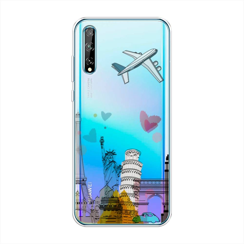 

Чехол Awog на Huawei Y8p "Самолет путешествий", Желтый, 6103450-10