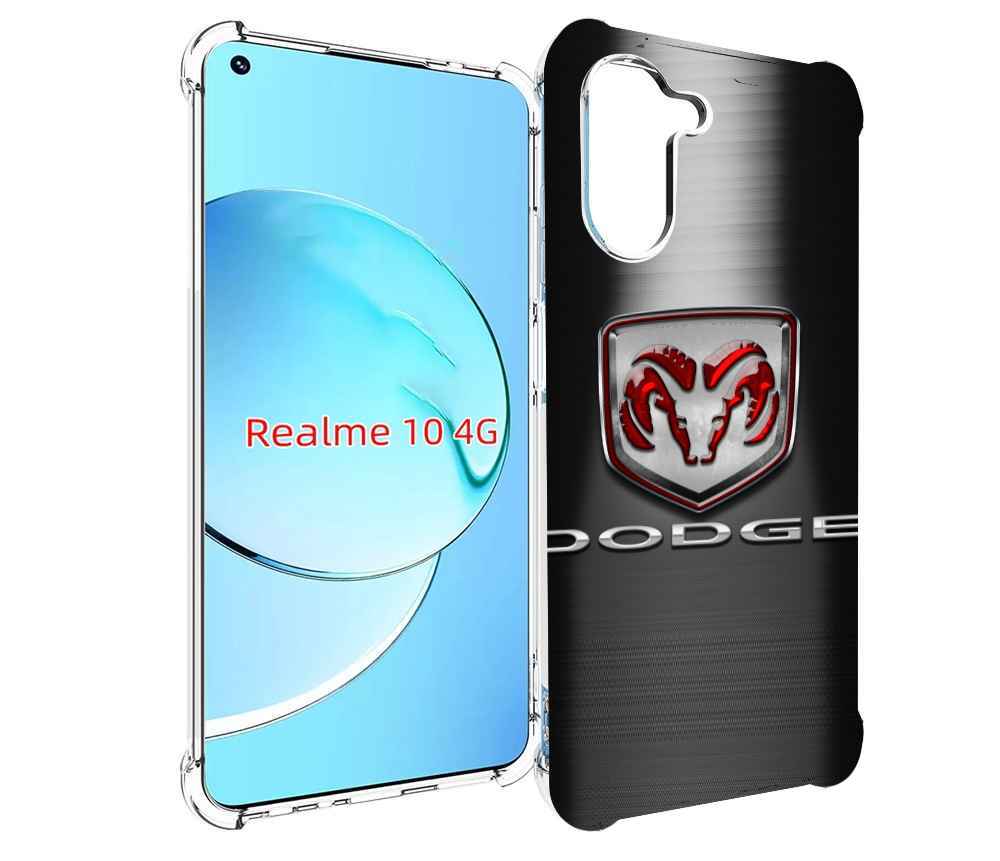 

Чехол Mypads Dodge 1 Мужской Для Realme 10, Прозрачный, Tocco