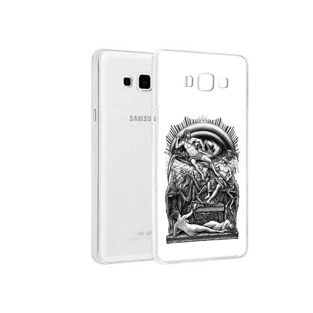 

Чехол MyPads Tocco для Samsung Galaxy A3 (2015) оракул черно белый, Прозрачный, Tocco