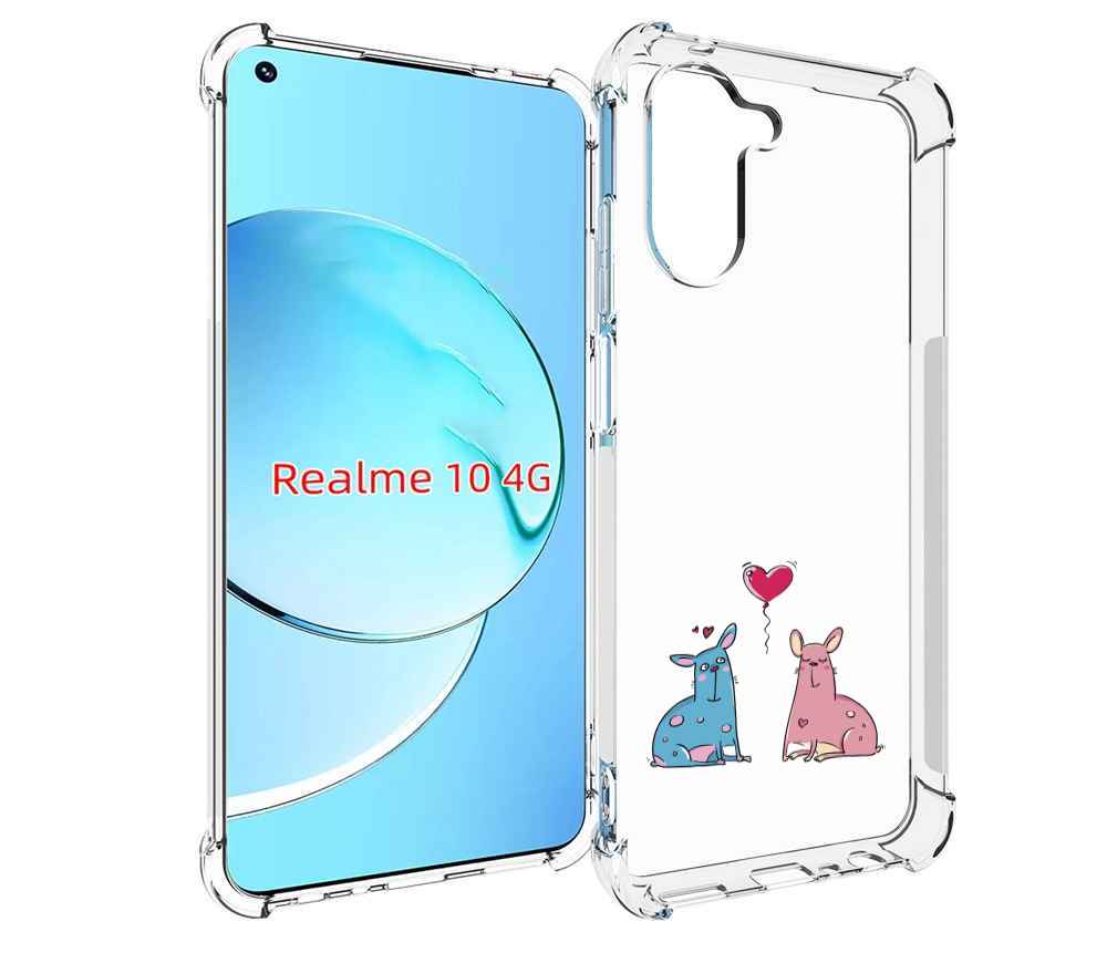 

Чехол MyPads Лама любовь для Realme 10, Прозрачный, Tocco