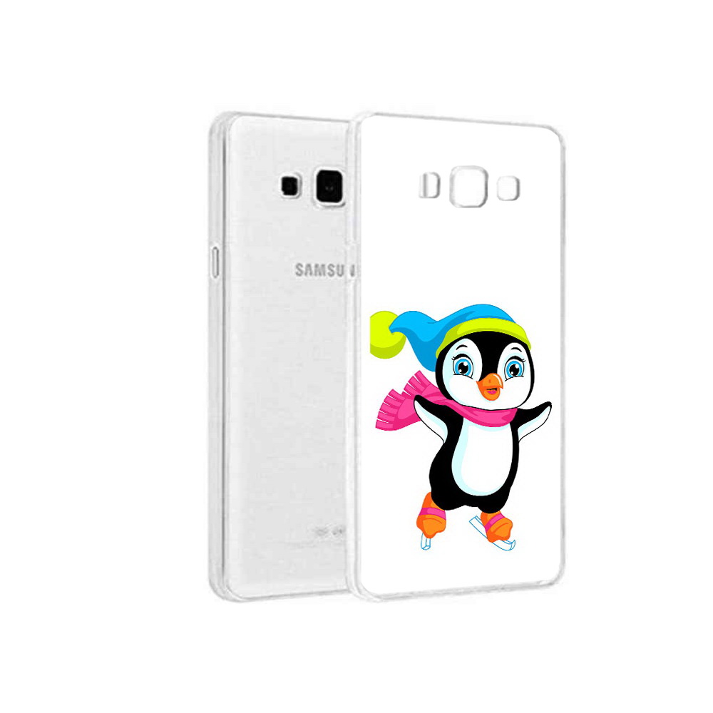 Чехол MyPads Tocco для Samsung Galaxy A3 (2015) пингвин на коньках