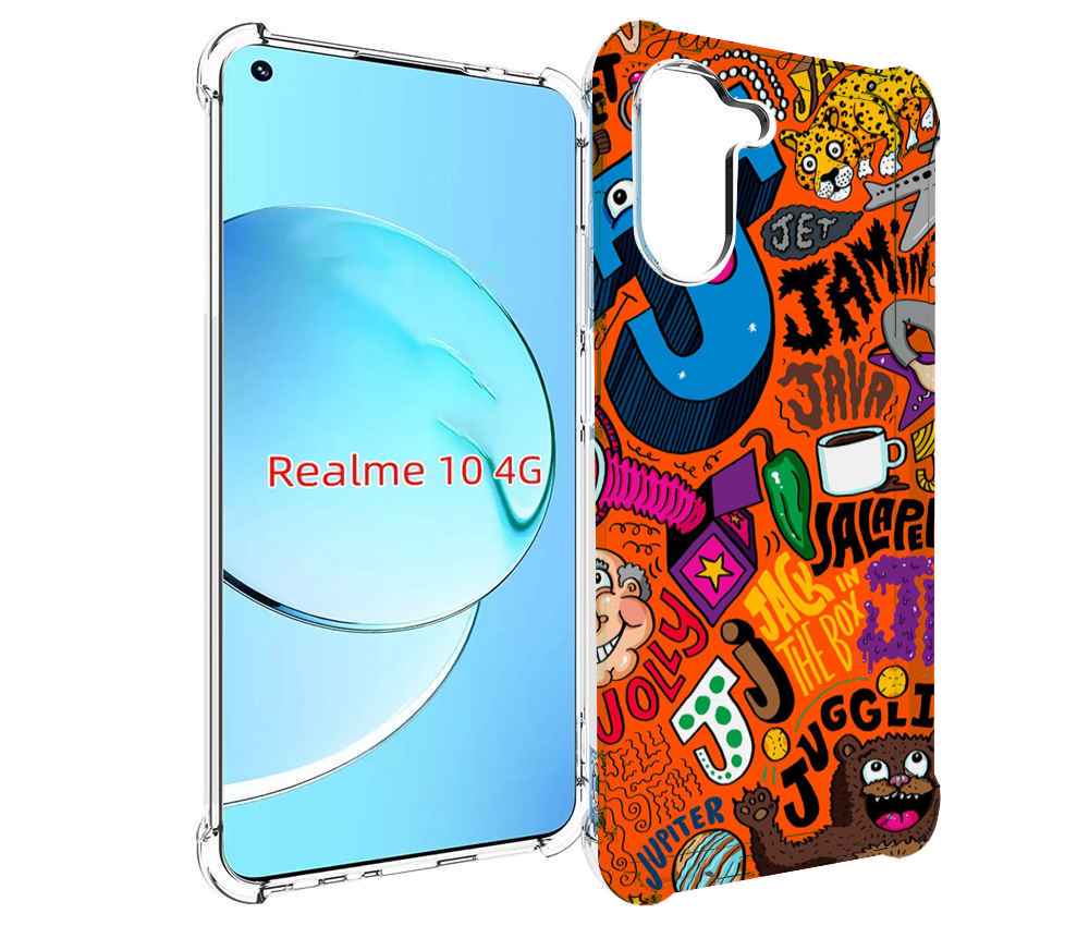 

Чехол Mypads Funky-Decor Для Realme 10, Прозрачный, Tocco