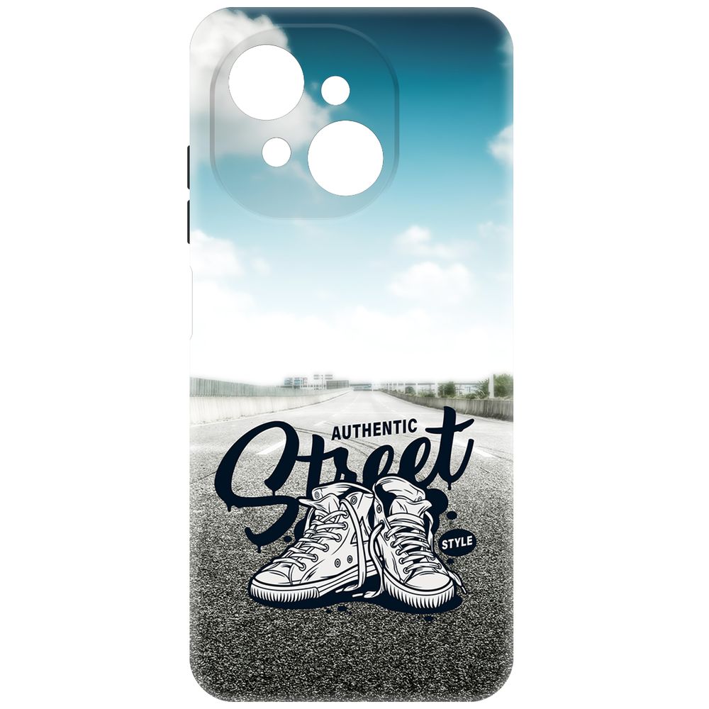 

Чехол-накладка Krutoff Soft Case Кроссовки мужские Уличный стиль для Tecno Spark Go 1, Черный