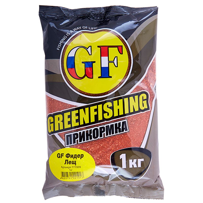 Прикормка натуральная GreenFishing GF Фидер Лещ 1 кг 408₽