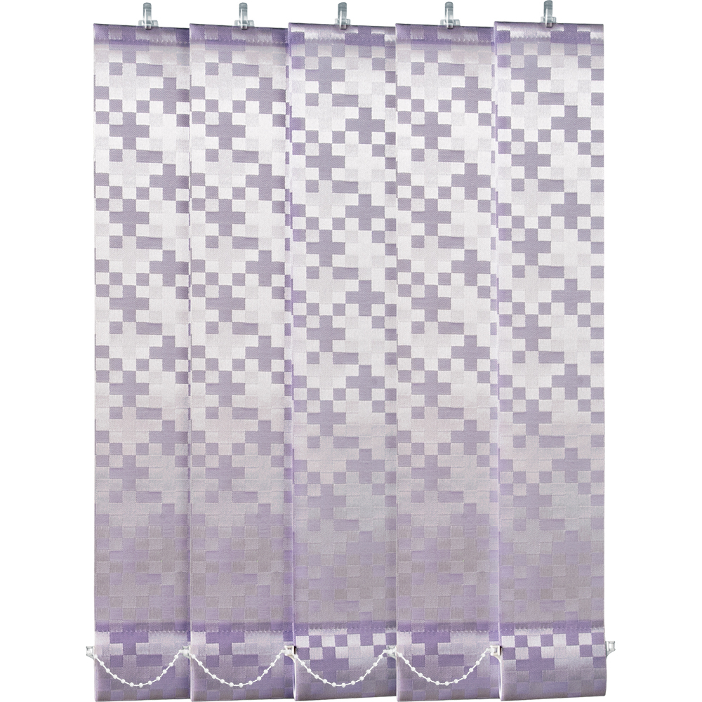 

Ламели для вертикальных жалюзи 5шт Тетрис сиреневый Длина 180 см, Фиолетовый, Тетрис