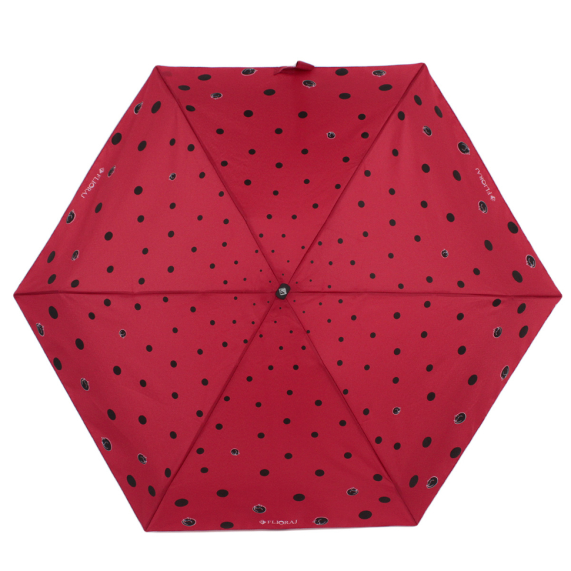 Зонт складной женский механический Flioraj 170407 FJ красный
