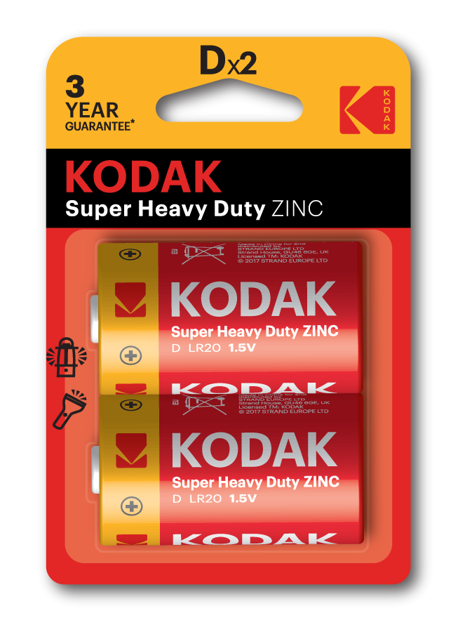 Набор из 2 шт, Kodak R20-2BL EXTRA HEAVY DUTY [KDHZ-2] (24/120/5040)