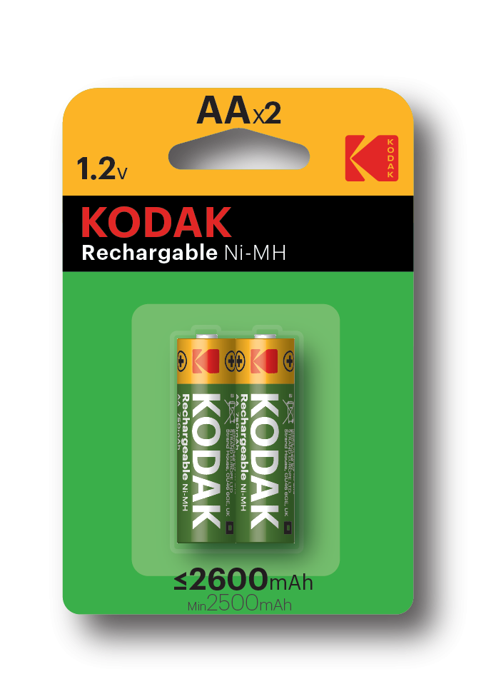 Набор из 2 шт, Kodak HR6-2BL 2600mAh [KAAHR-2/2600mAh] (40/320/12800)