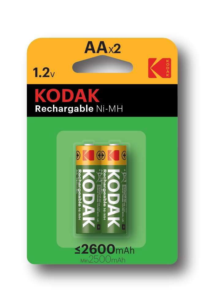 

Набор из 2 шт, Kodak HR6-2BL 2600mAh [KAAHR-2/2600mAh] (40/320/12800)