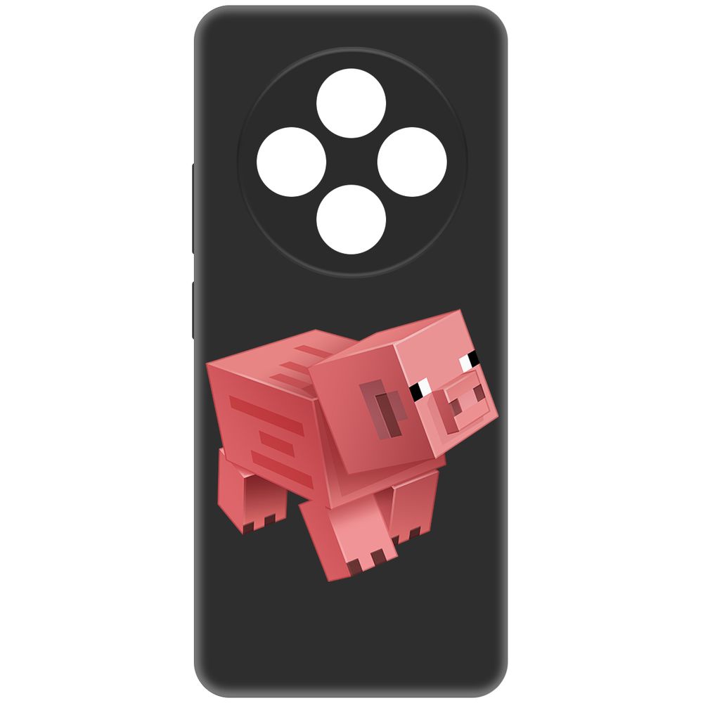 

Чехол-накладка Krutoff Soft Case Minecraft-Свинка для Xiaomi Redmi 14C/Poco C75 черный