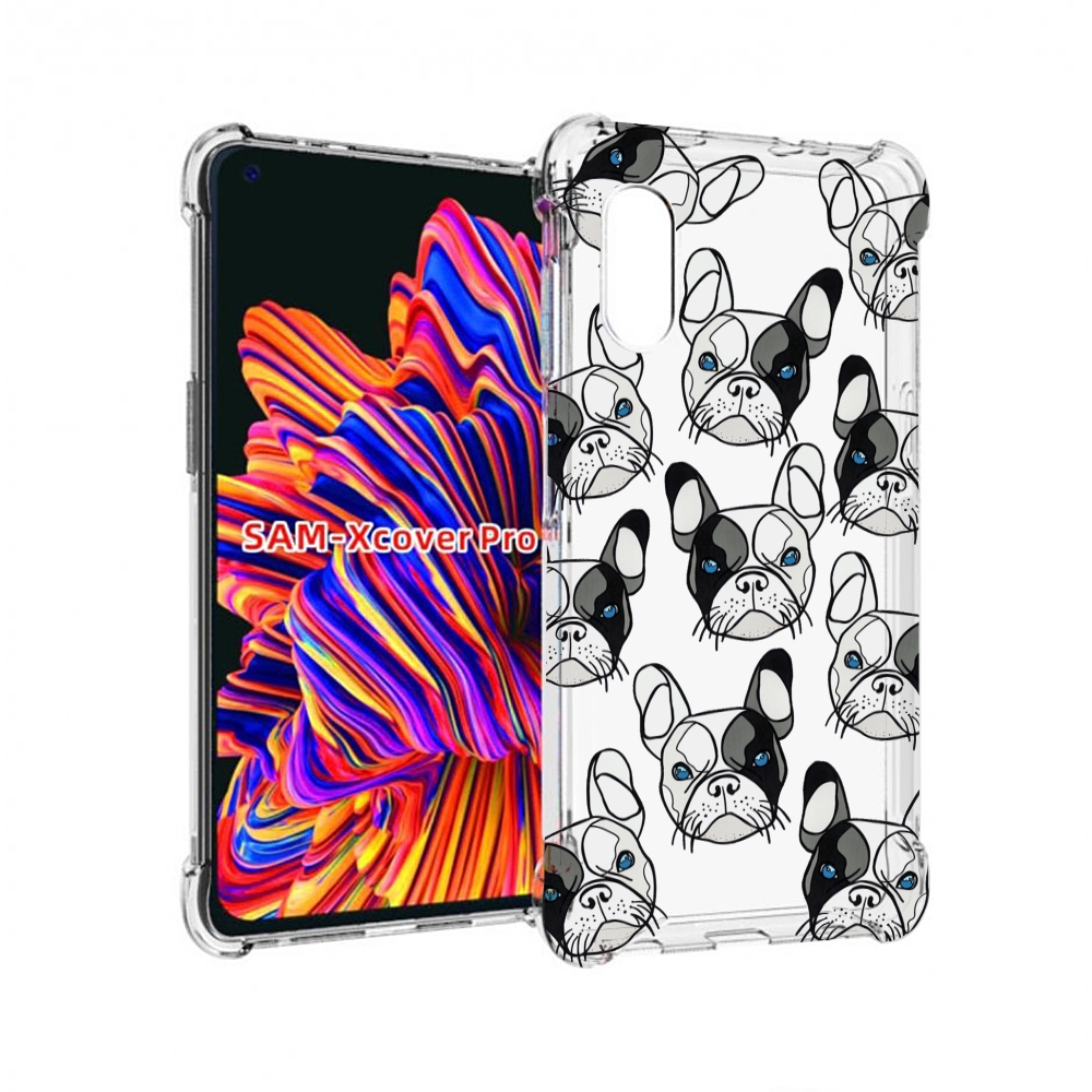 

Чехол MyPads мини-собачки-черно-белый для Samsung Galaxy Xcover Pro 1, Прозрачный, Tocco