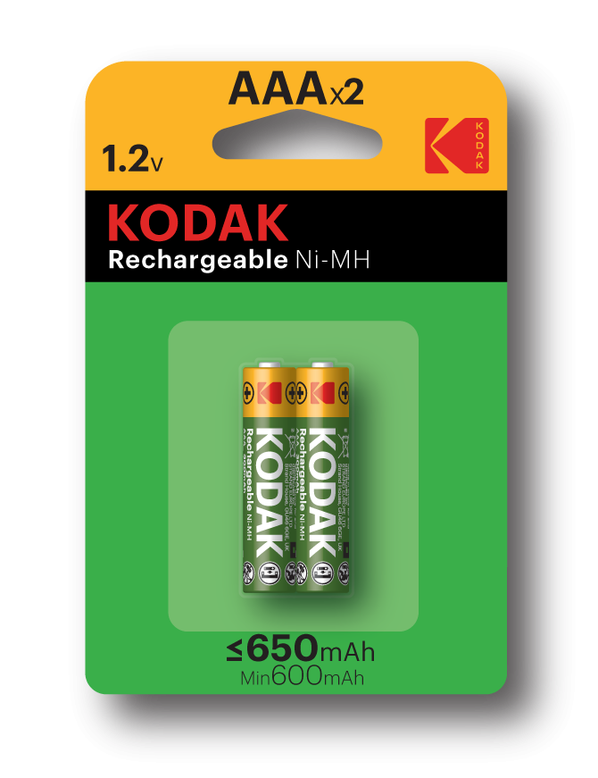 Набор из 2 шт, Kodak HR03-2BL 650mАh  [K3AHR-2/650mАh ] (20/240/16800)