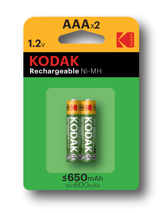 

Набор из 2 шт, Kodak HR03-2BL 650mАh [K3AHR-2/650mАh ] (20/240/16800)