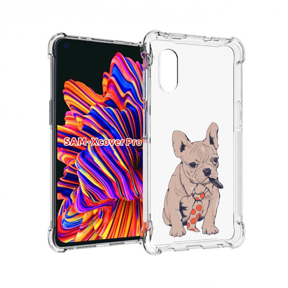 

Чехол MyPads бульдог с сигарой для Samsung Galaxy Xcover Pro 1, Прозрачный, Tocco