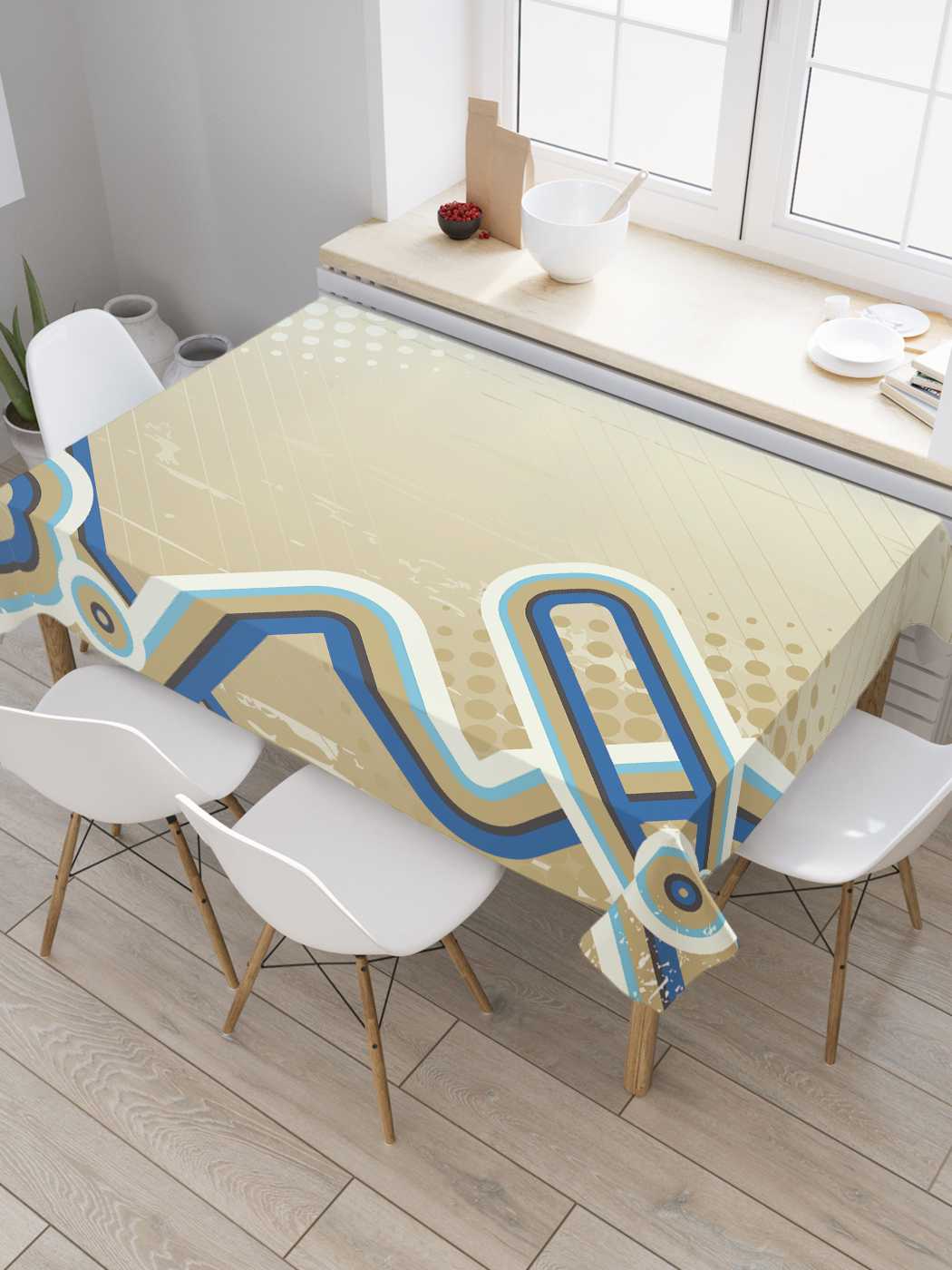 

Скатерть прямоугольная JoyArty "Ломаная линия" из сатена, 120x145 см, Коричневый, Ломаная линия