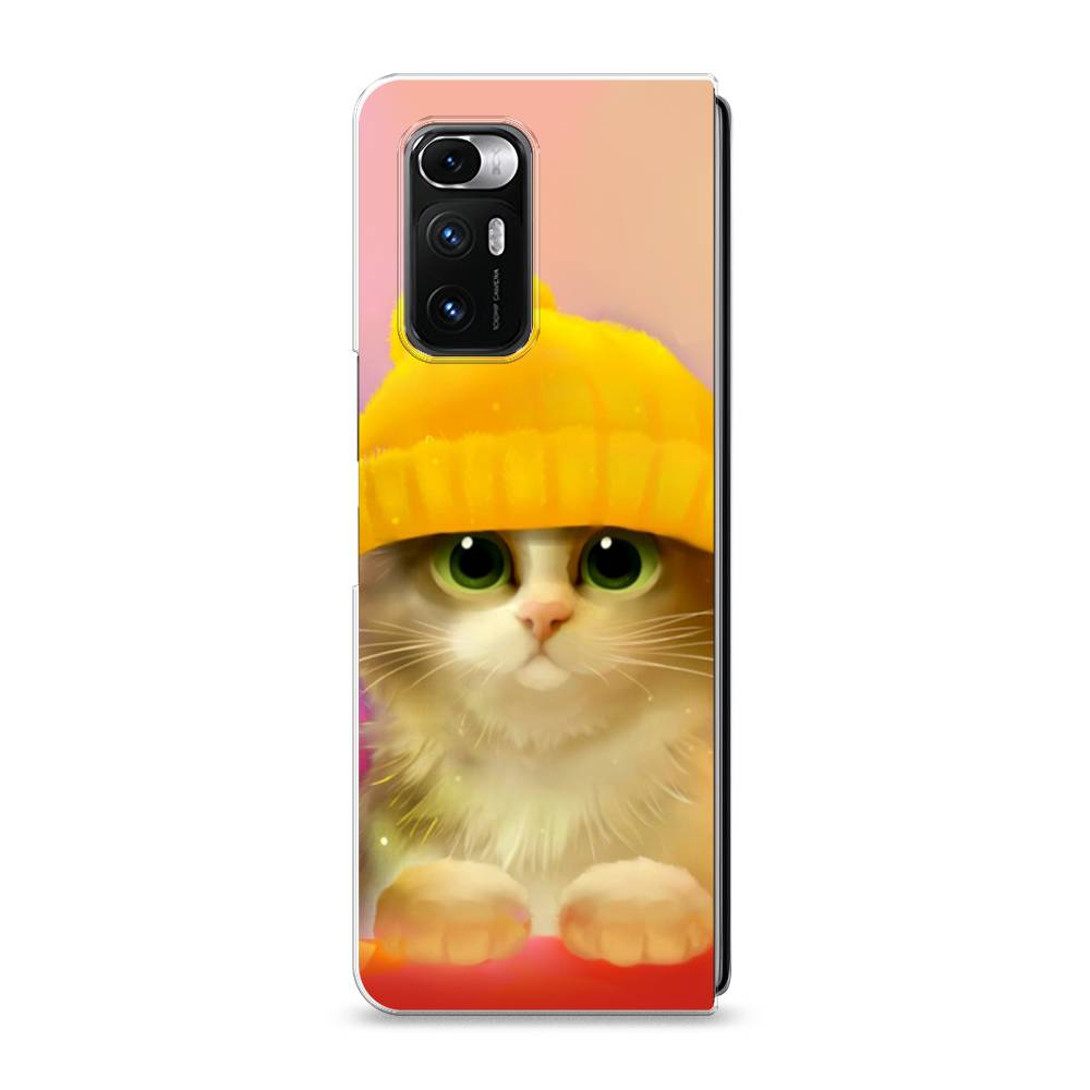 фото Силиконовый чехол "котенок в желтой шапке" на xiaomi mi mix fold awog