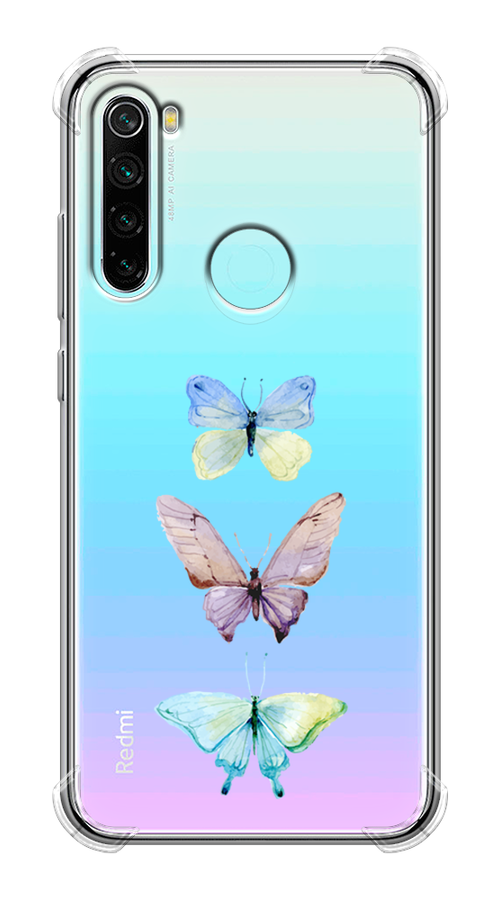 

Чехол Awog на Xiaomi Redmi Note 8 "Акварельные бабочки", Разноцветный, 36551-1