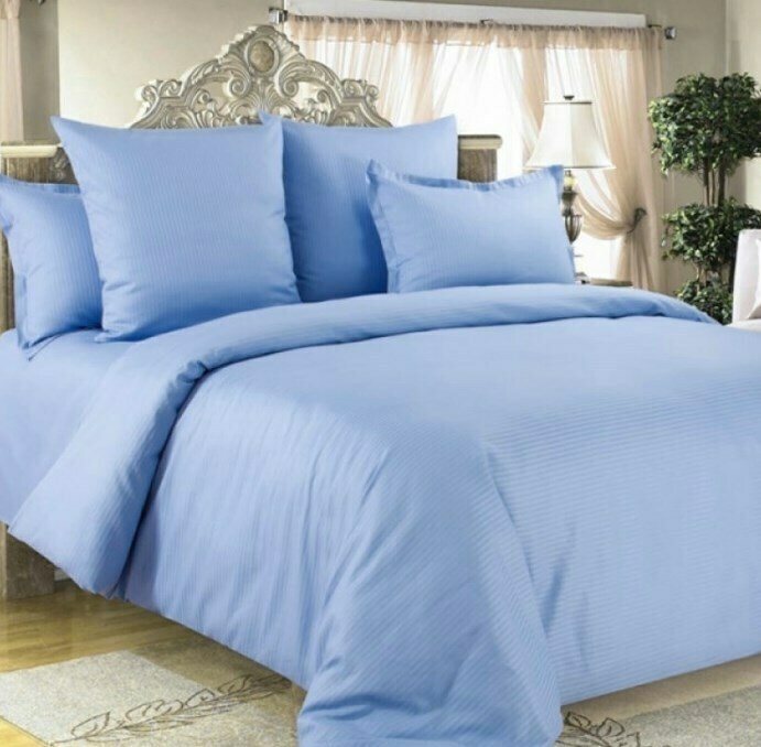 

Пододеяльник Maktex из страйп-сатина 200 х 220 Голубой 1х1, Пододеяльники из страйп-сатина 140