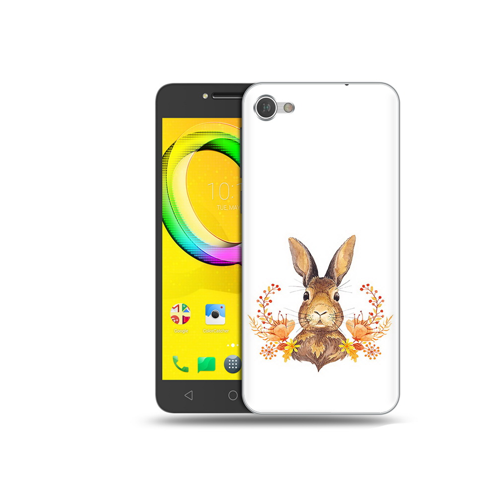 

Чехол MyPads Tocco для Alcatel A5 зайка в цветах (PT67387.664.349), Прозрачный, Tocco