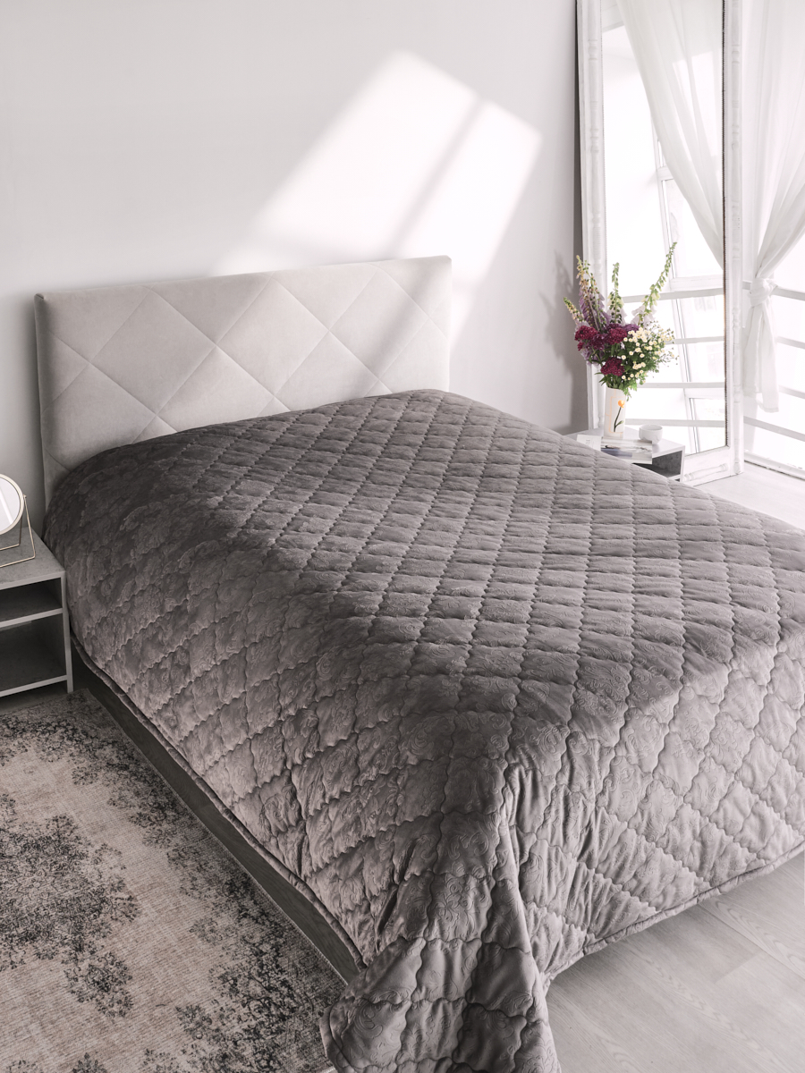 Покрывало стеганое Enrika 220х240 серый