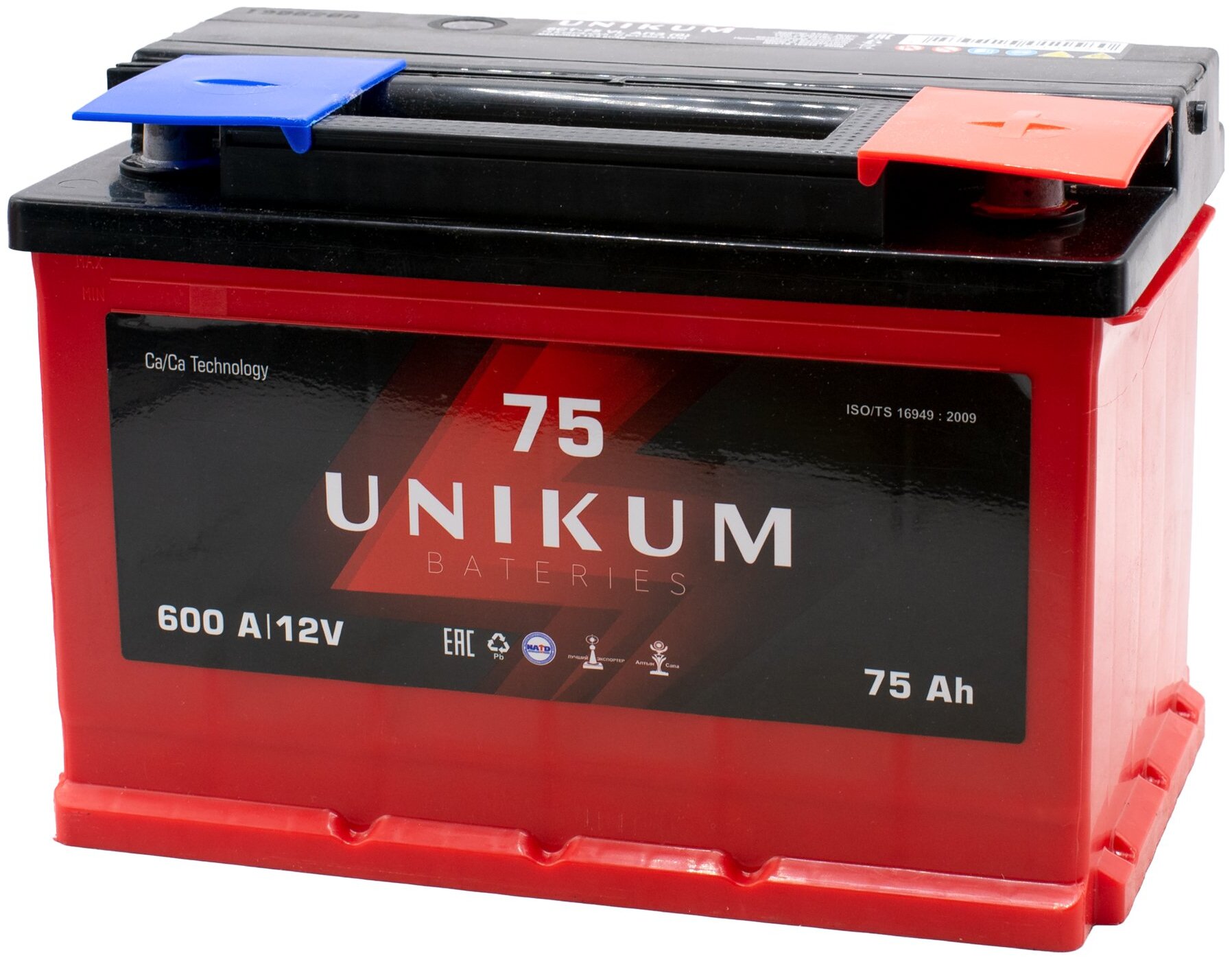 Аккумулятор UNIKUM 75 Ач 600 А обратная полярность