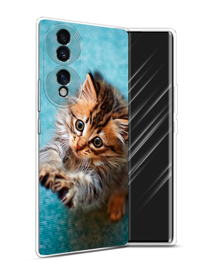 

Чехол Awog на Honor 70 "Котенок просит есть", Разноцветный, 6108250-2