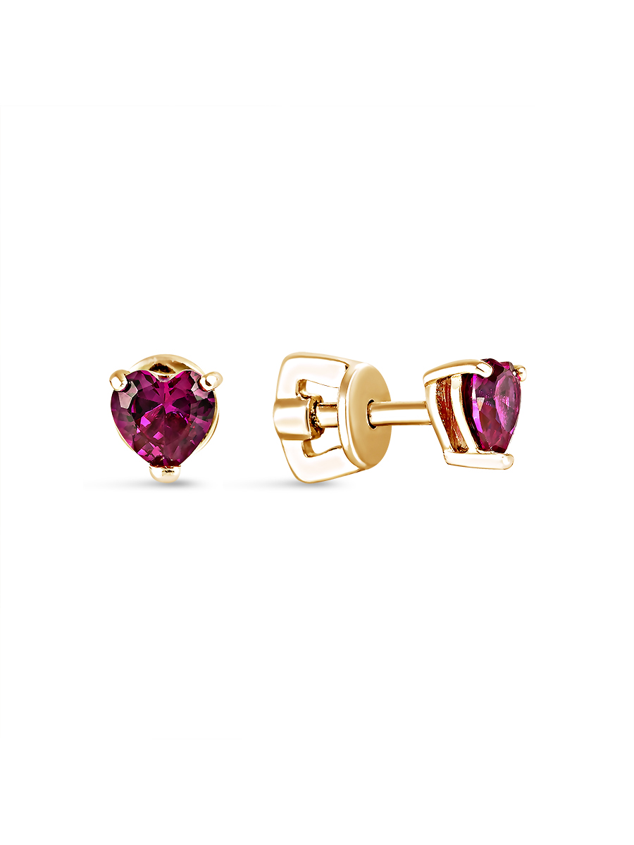 

Серьги-пусеты из серебра с рубином искусственным SamoroDki Jewelry 2-04-008-02зП, 2-04-008-02зП