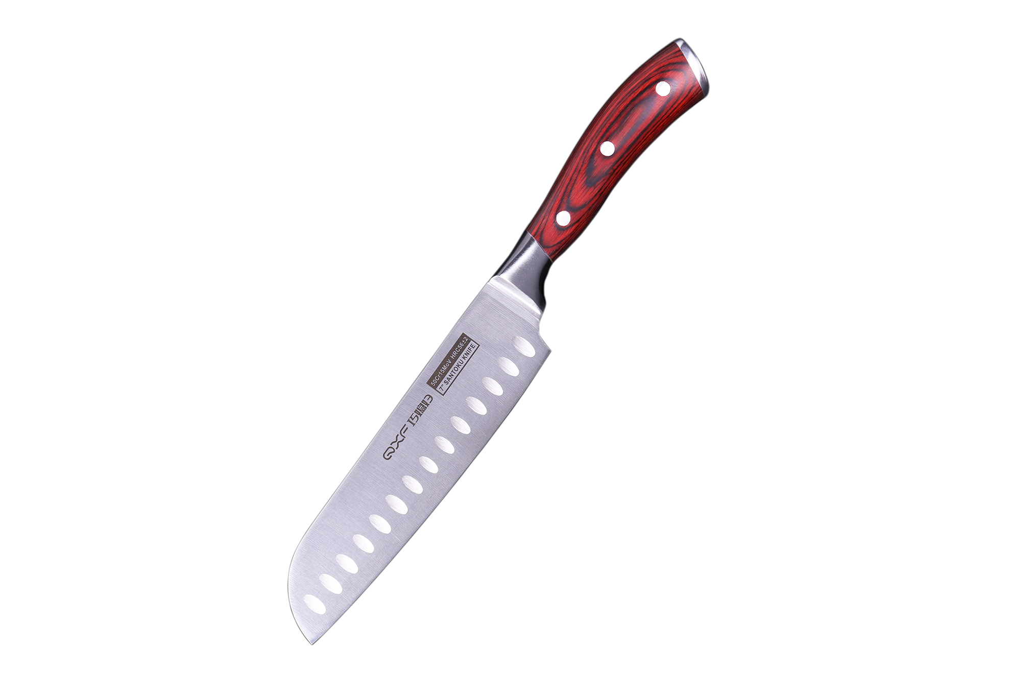 Сантоку QXF R-5257 (поварской нож из стали 50Cr15MoV) 19 см.
