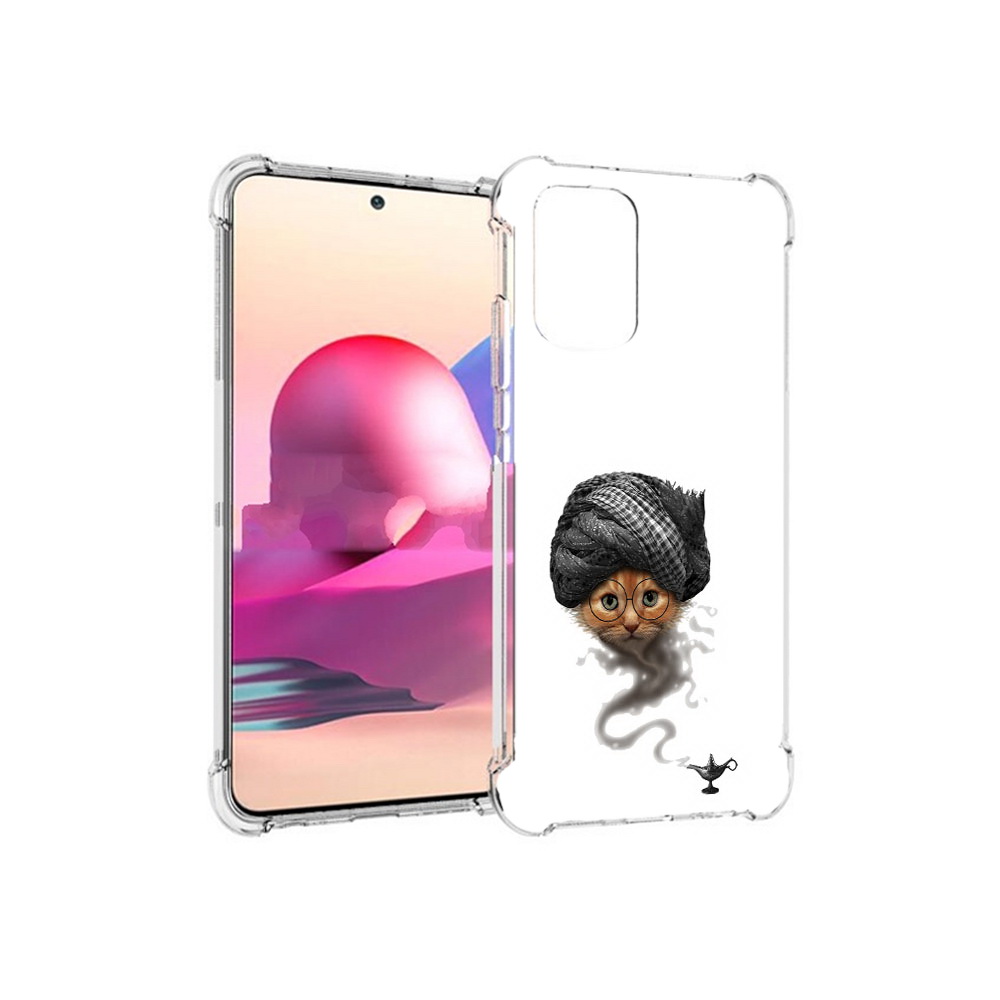 

Чехол MyPads Tocco для Xiaomi Redmi Note 10S кот джин (PT158704.257.398), Прозрачный, Tocco