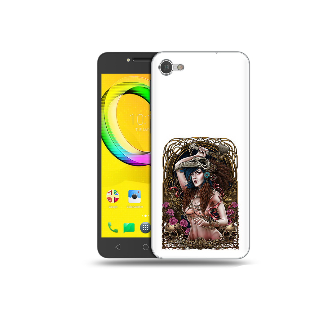 

Чехол MyPads Tocco для Alcatel A5 красивая девушка рисунок (PT67387.664.407), Прозрачный, Tocco